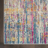 2' X 3' Pink And Ivory Abstract Power Loom Area Rug - Homeroots