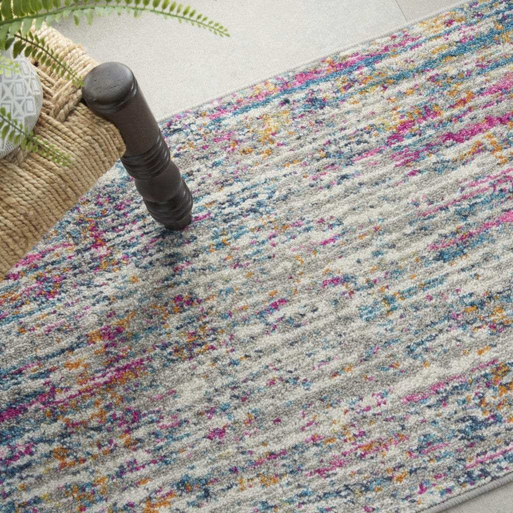 2' X 3' Pink And Ivory Abstract Power Loom Area Rug - Homeroots - Flyclothing LLC