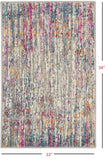 2' X 3' Pink And Ivory Abstract Power Loom Area Rug - Homeroots