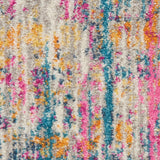 4' X 6' Pink And Ivory Abstract Power Loom Area Rug - Homeroots