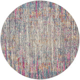 4' Pink And Ivory Round Abstract Power Loom Area Rug - Homeroots - Flyclothing LLC