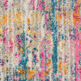 5' X 7' Pink And Ivory Abstract Power Loom Area Rug - Homeroots