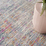 5' X 7' Pink And Ivory Abstract Power Loom Area Rug - Homeroots - Flyclothing LLC