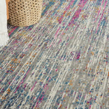 8' X 10' Pink And Ivory Abstract Power Loom Area Rug - Homeroots - Flyclothing LLC