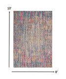 8' X 10' Pink And Ivory Abstract Power Loom Area Rug - Homeroots