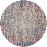 8' Pink And Ivory Round Abstract Power Loom Area Rug - Homeroots - Flyclothing LLC