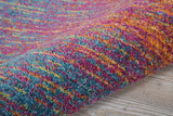 6' Blue And Pink Abstract Power Loom Runner Rug - Homeroots - Flyclothing LLC