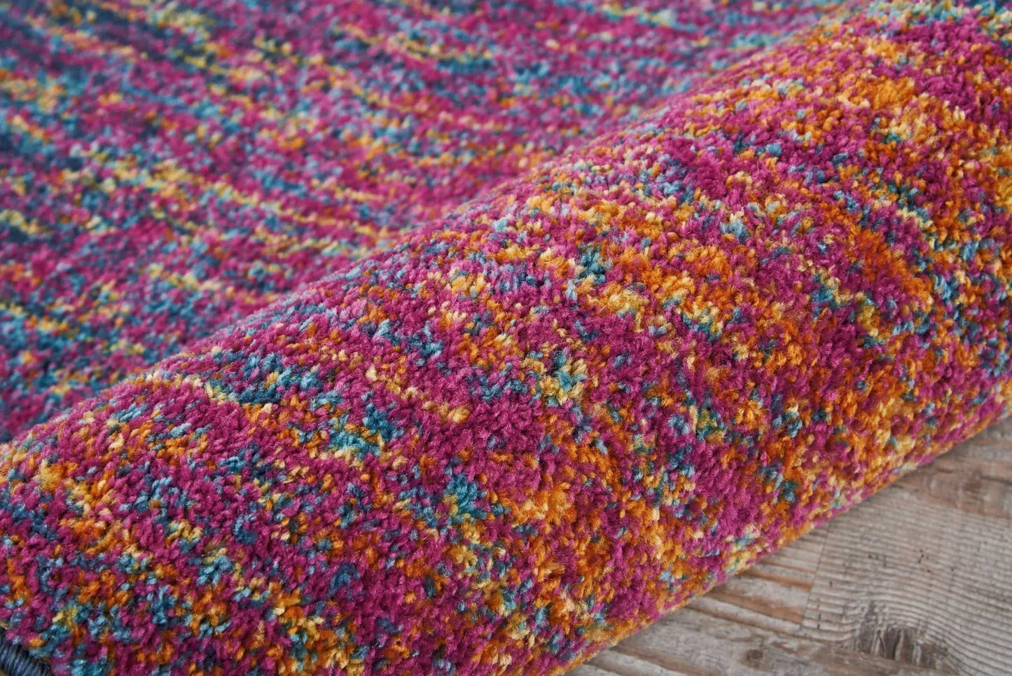 2' X 3' Blue And Pink Abstract Power Loom Area Rug - Homeroots - Flyclothing LLC