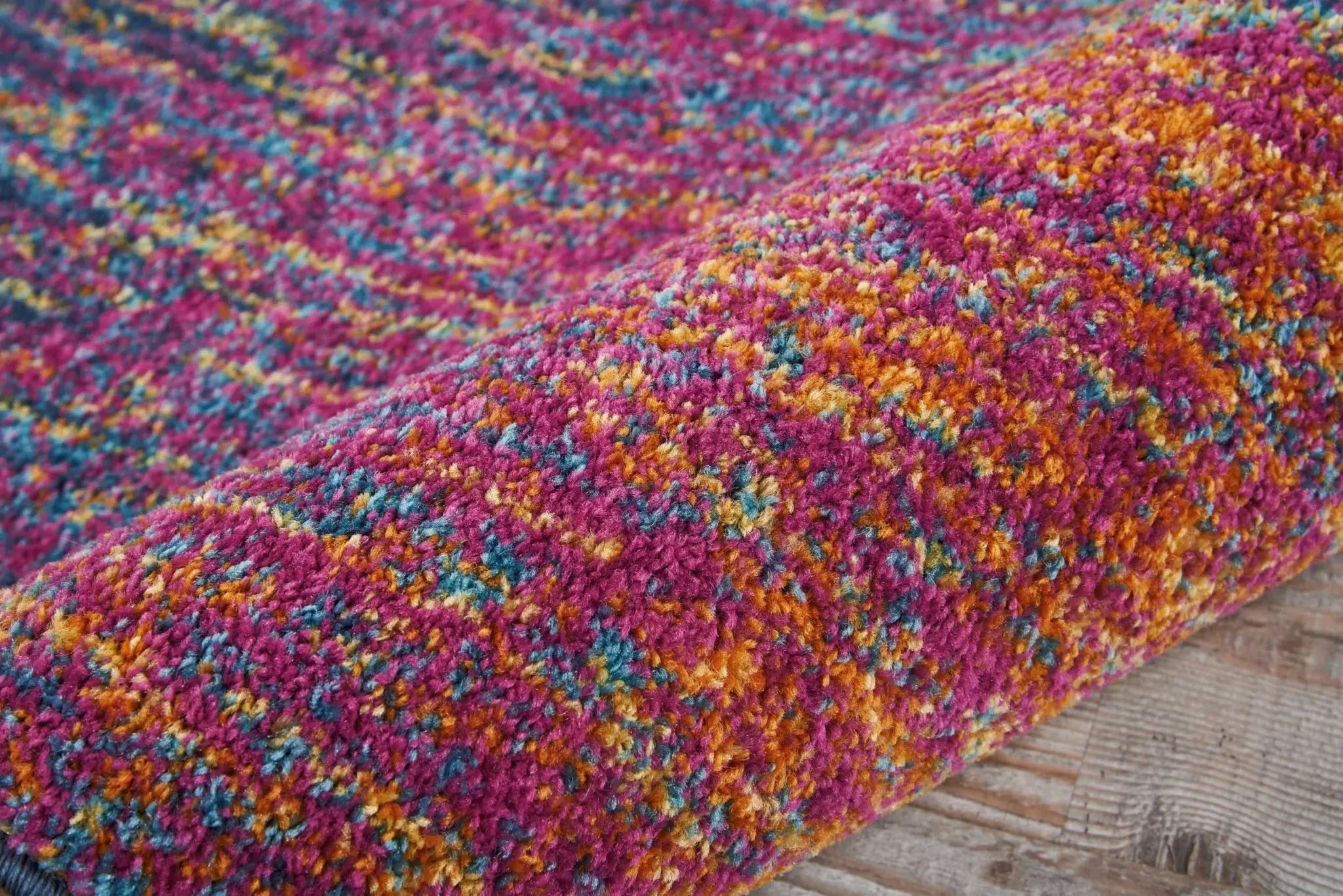 2' X 3' Blue And Pink Abstract Power Loom Area Rug - Homeroots - Flyclothing LLC