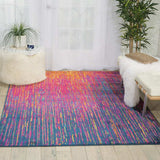4' X 6' Blue And Pink Abstract Power Loom Area Rug - Homeroots - Flyclothing LLC
