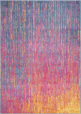 4' X 6' Blue And Pink Abstract Power Loom Area Rug - Homeroots - Flyclothing LLC
