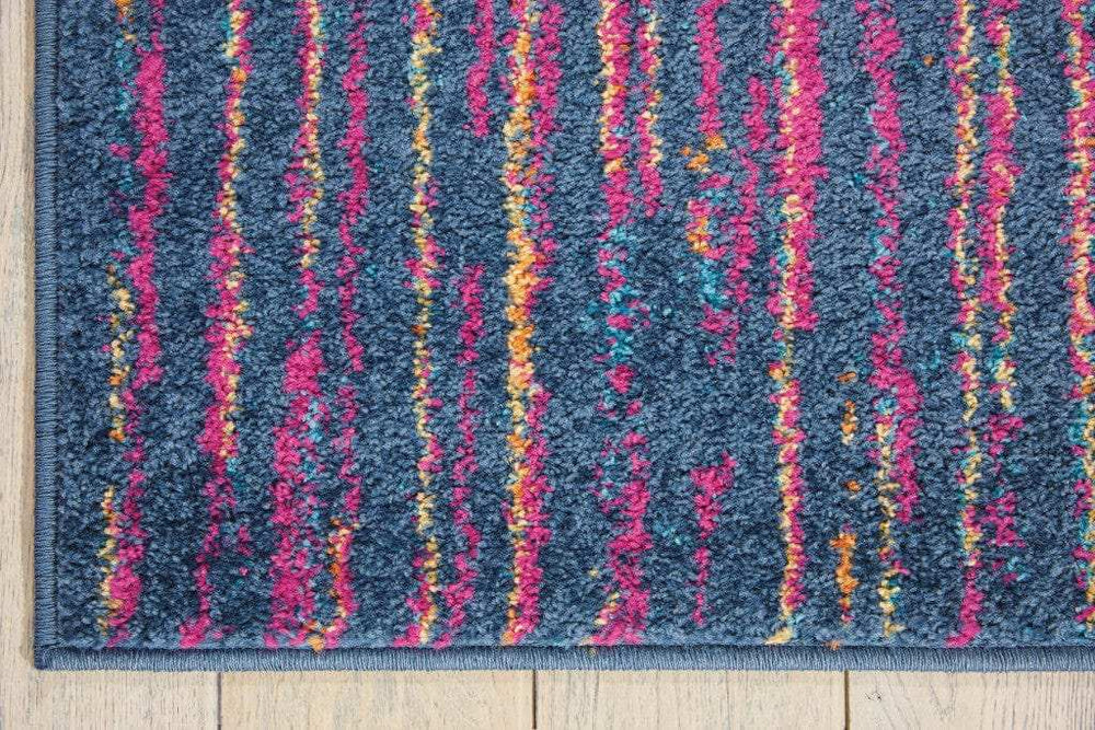 4' X 6' Blue And Pink Abstract Power Loom Area Rug - Homeroots - Flyclothing LLC