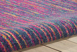 7' X 10' Blue And Pink Abstract Power Loom Area Rug - Homeroots - Flyclothing LLC
