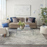 7' X 10' Gray And Ivory Abstract Power Loom Area Rug - Homeroots - Flyclothing LLC