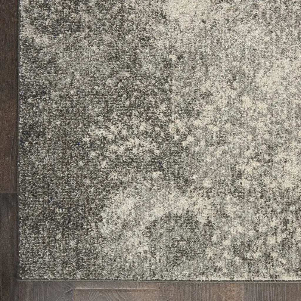 7' X 10' Gray And Ivory Abstract Power Loom Area Rug - Homeroots - Flyclothing LLC