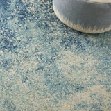 4' X 6' Ivory And Blue Abstract Power Loom Area Rug - Homeroots - Flyclothing LLC