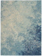 4' X 6' Ivory And Blue Abstract Power Loom Area Rug - Homeroots - Flyclothing LLC