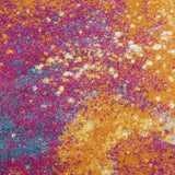 10' Sunset Abstract Power Loom Runner Rug - Homeroots