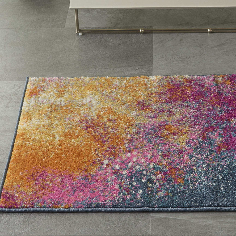 2' X 3' Sunset Abstract Power Loom Area Rug - Homeroots - Flyclothing LLC