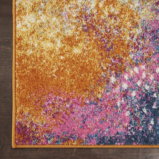 5' X 7' Sunset Abstract Power Loom Area Rug - Homeroots - Flyclothing LLC