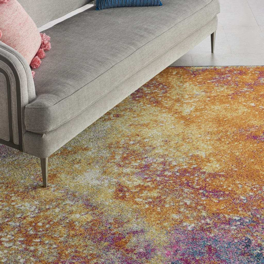7' X 10' Sunset Abstract Power Loom Area Rug - Homeroots - Flyclothing LLC