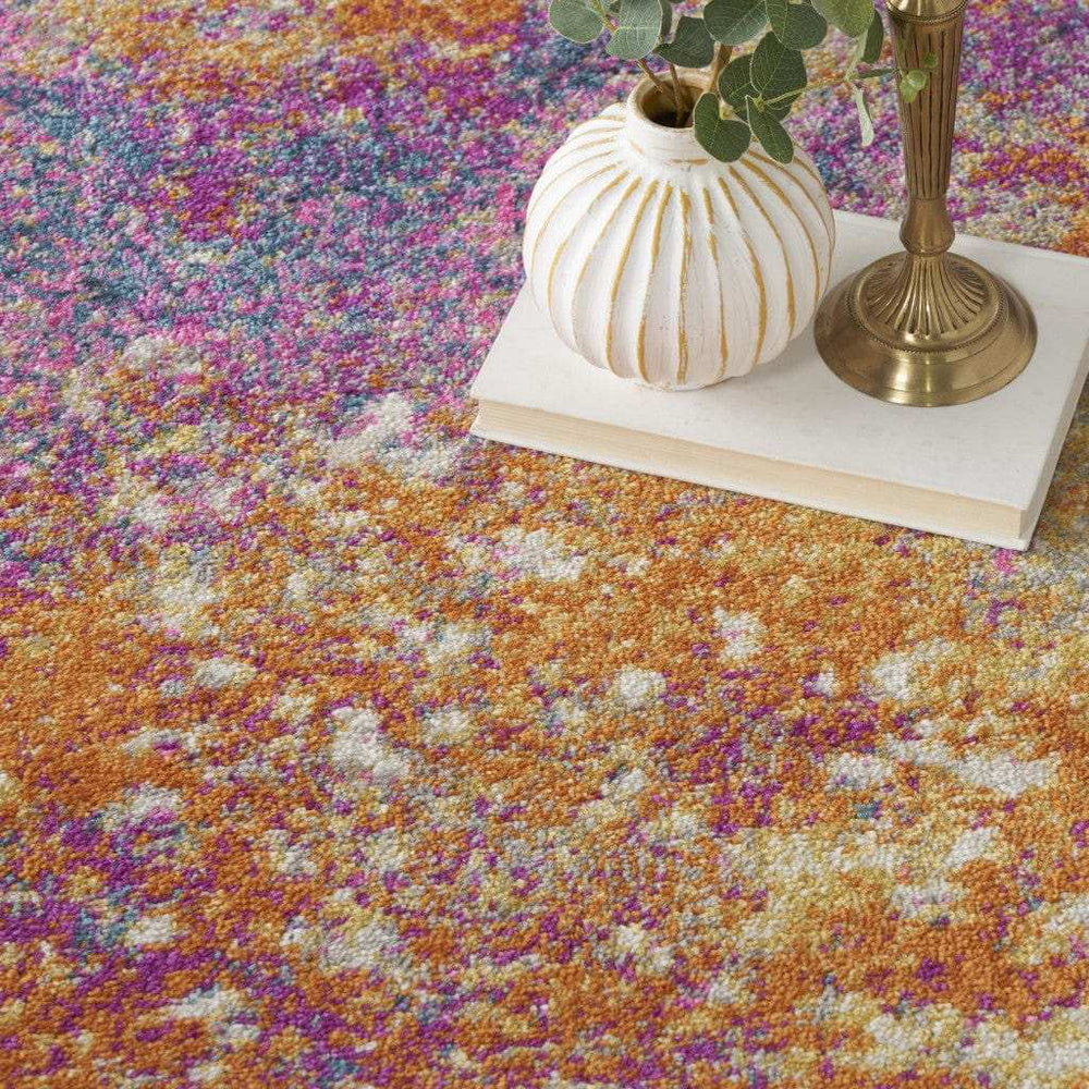 8' X 10' Sunset Abstract Power Loom Area Rug - Homeroots - Flyclothing LLC