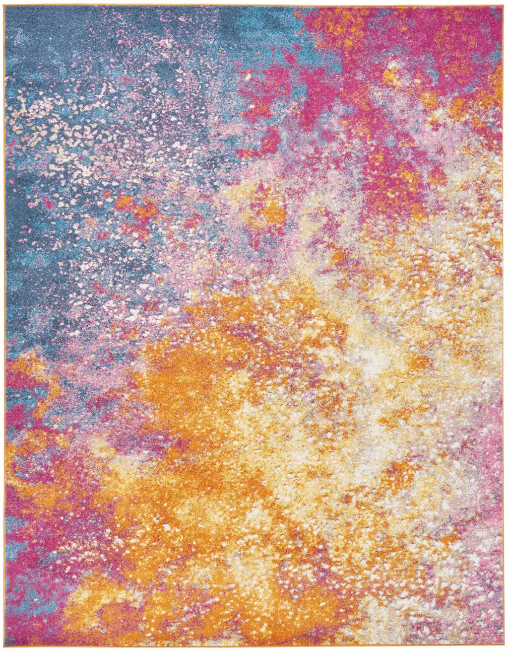 8' X 10' Sunset Abstract Power Loom Area Rug - Homeroots - Flyclothing LLC