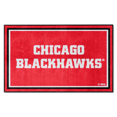 Chicago Blackhawks 4ft. x 6ft. Plush Area Rug - Chicago Blackhawks