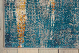 5' X 7' Pink And Blue Abstract Power Loom Area Rug - Homeroots