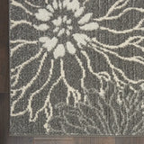 5' X 7' Blue And Gray Floral Power Loom Area Rug - Homeroots - Flyclothing LLC