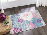 2' X 3' Gray Floral Power Loom Area Rug - Homeroots - Flyclothing LLC
