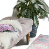 8' Gray Floral Dhurrie Runner Rug - Homeroots