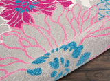 5' X 7' Gray Floral Dhurrie Area Rug - Homeroots
