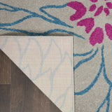 7' X 10' Gray Floral Dhurrie Area Rug - Homeroots - Flyclothing LLC