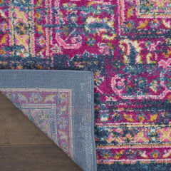 6' Blue Power Loom Runner Rug - Homeroots