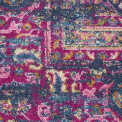 6' Blue Power Loom Runner Rug - Homeroots