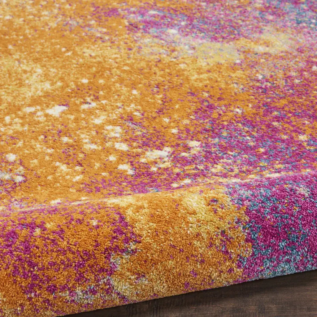 6' Sunset Abstract Power Loom Runner Rug - Homeroots - Flyclothing LLC