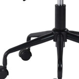 White and Black Adjustable Swivel Faux Leather Rolling Office Chair - Homeroots - Flyclothing LLC