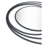 32" Black Concentric Circles Round Wall Mirror - Homeroots - Flyclothing LLC
