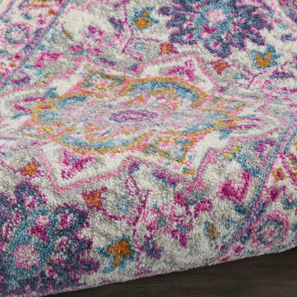 2' X 3' Pink And Gray Power Loom Area Rug - Homeroots - Flyclothing LLC