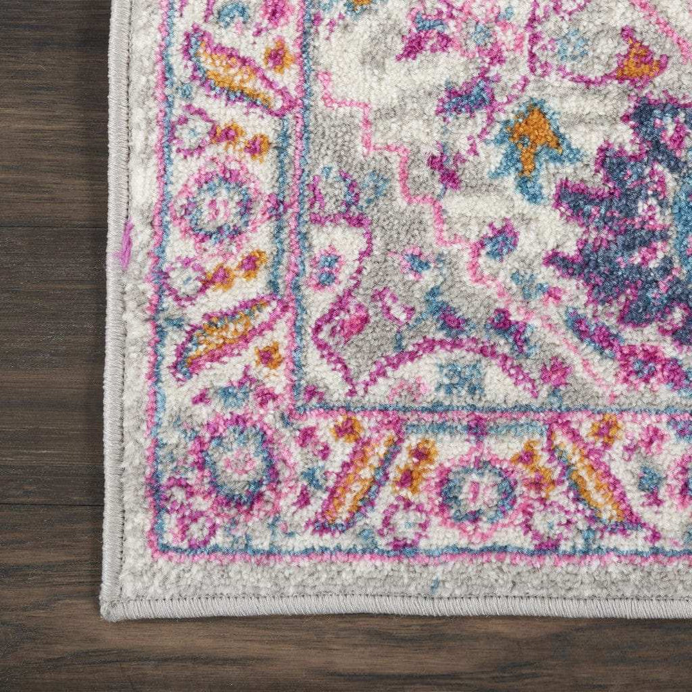 2' X 3' Pink And Gray Power Loom Area Rug - Homeroots - Flyclothing LLC