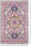 2' X 3' Pink And Gray Power Loom Area Rug