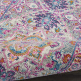 6' Pink And Gray Power Loom Runner Rug - Homeroots
