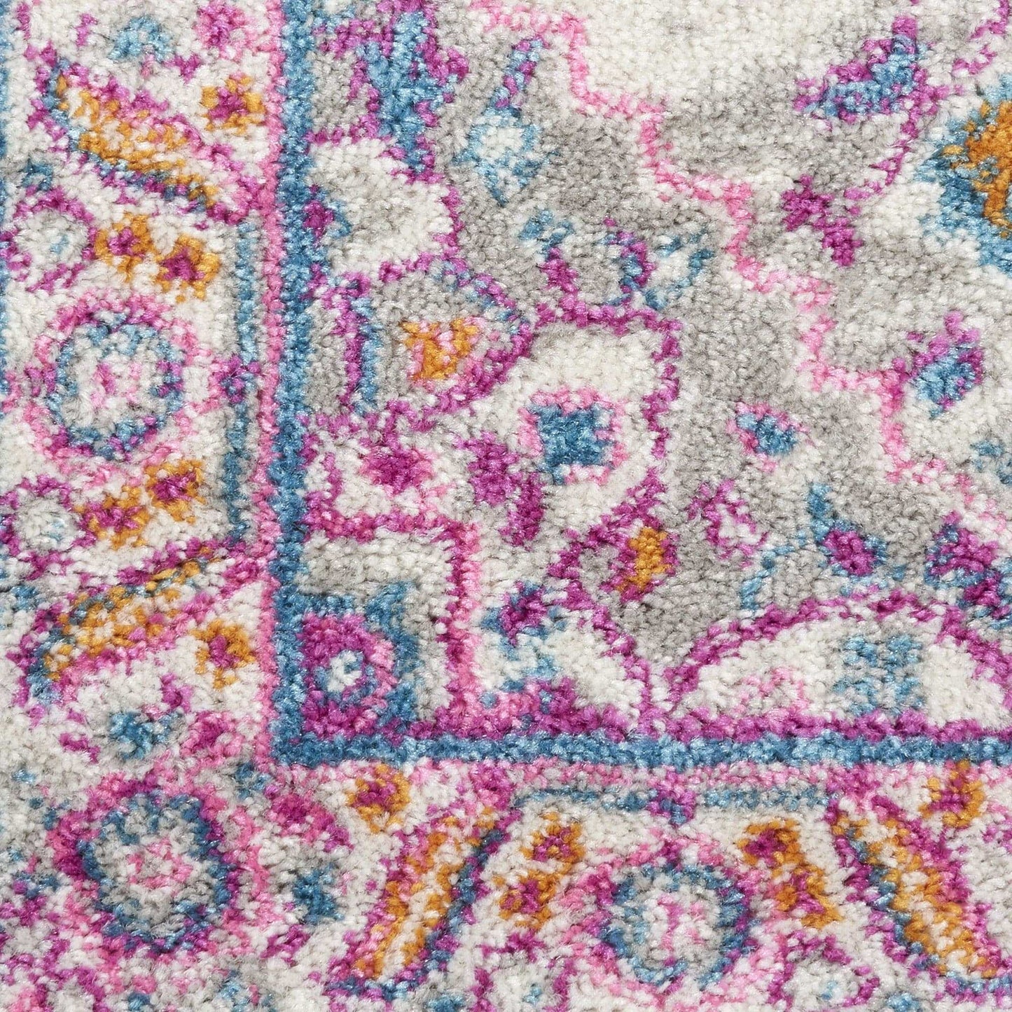 10' Pink And Gray Power Loom Runner Rug - Homeroots - Flyclothing LLC