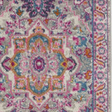 8' Pink And Gray Power Loom Runner Rug - Homeroots - Flyclothing LLC