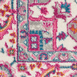 4' X 6' Pink And Gray Power Loom Area Rug - Homeroots