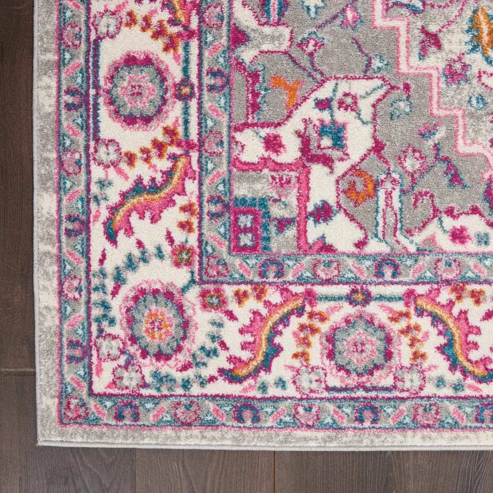 4' X 6' Pink And Gray Power Loom Area Rug - Homeroots - Flyclothing LLC