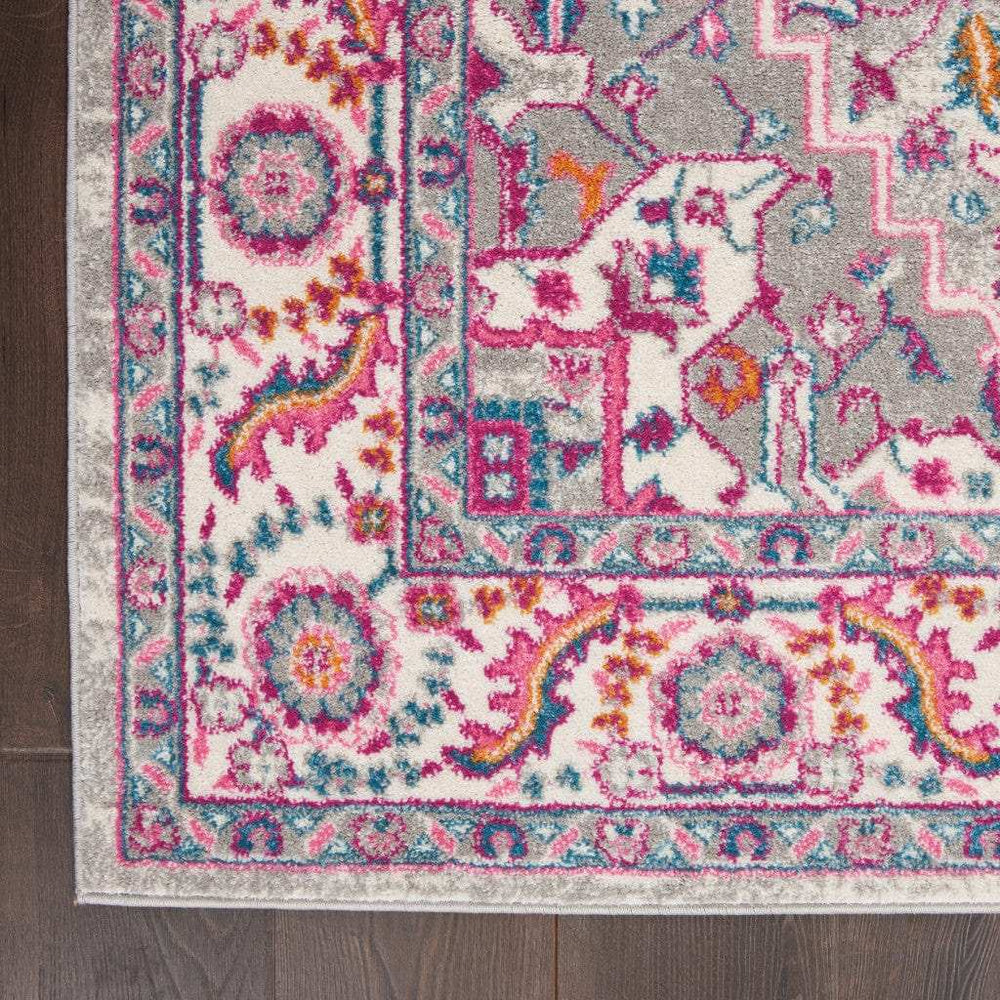 5' X 7' Pink And Gray Power Loom Area Rug - Homeroots - Flyclothing LLC
