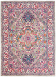 5' X 7' Pink And Gray Power Loom Area Rug - Homeroots
