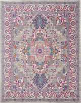 7' X 10' Pink And Gray Power Loom Area Rug - Homeroots - Flyclothing LLC